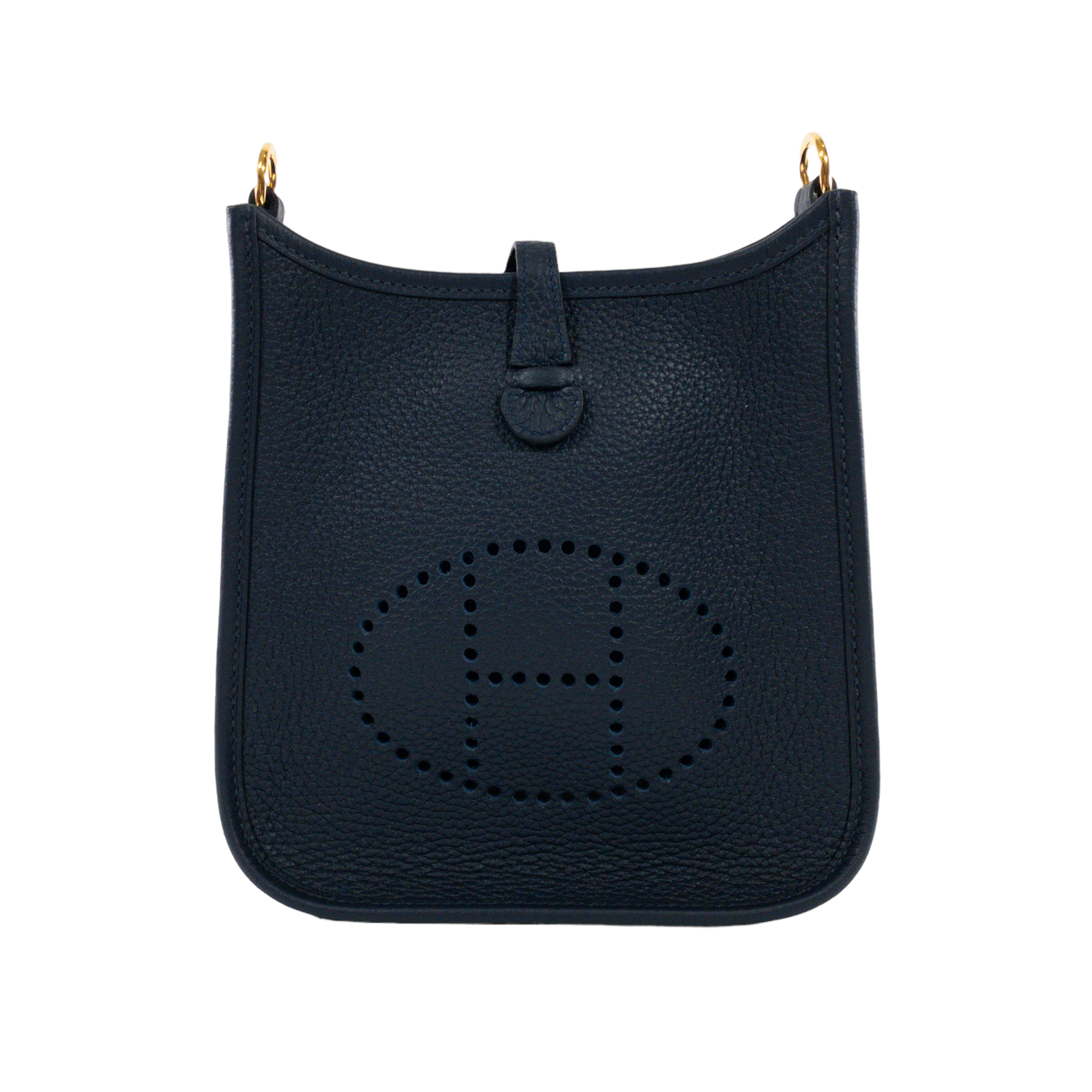 Hermes Dark Blue Evelyne TPM GHW