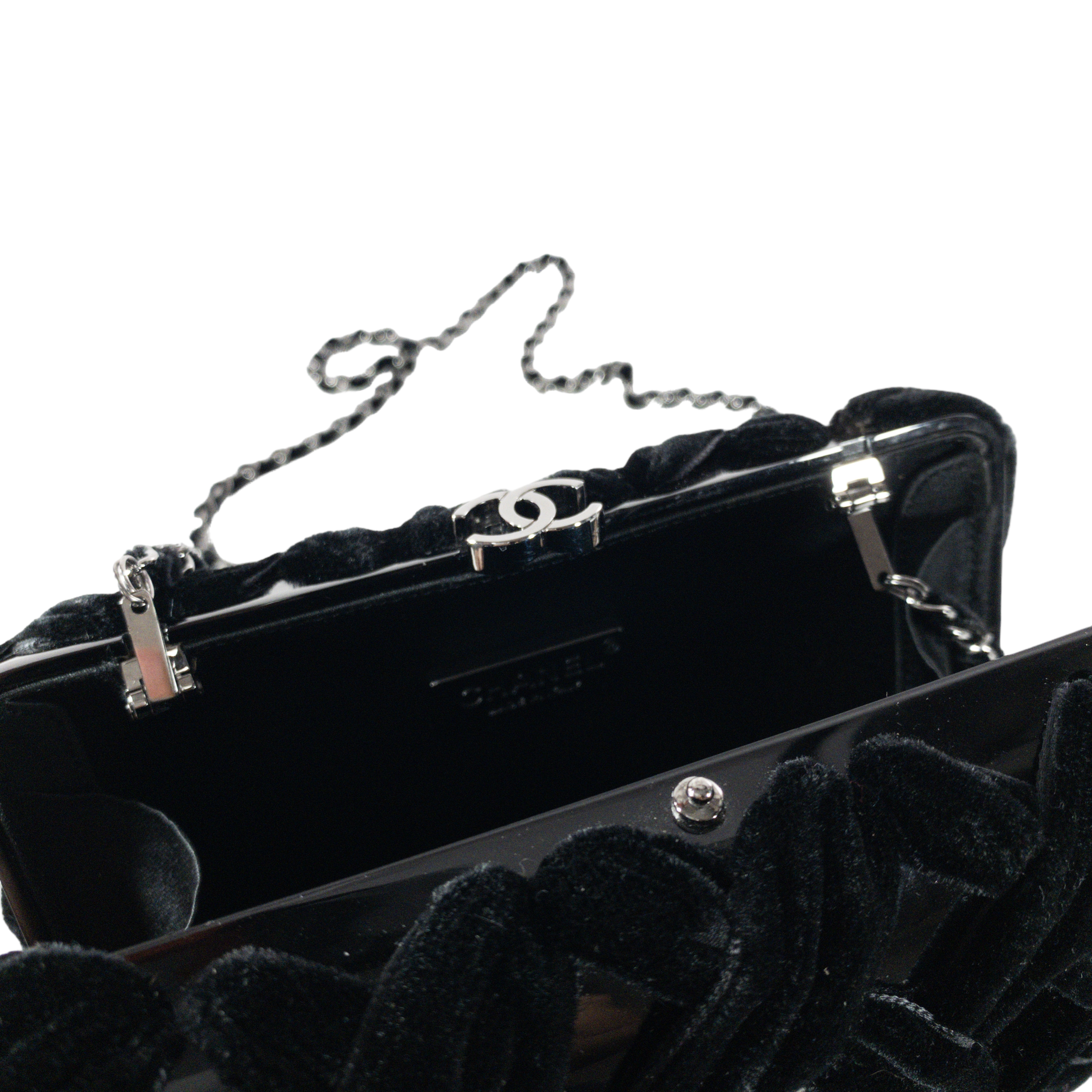 Chanel Velvet/Resin Minaudière w Chain