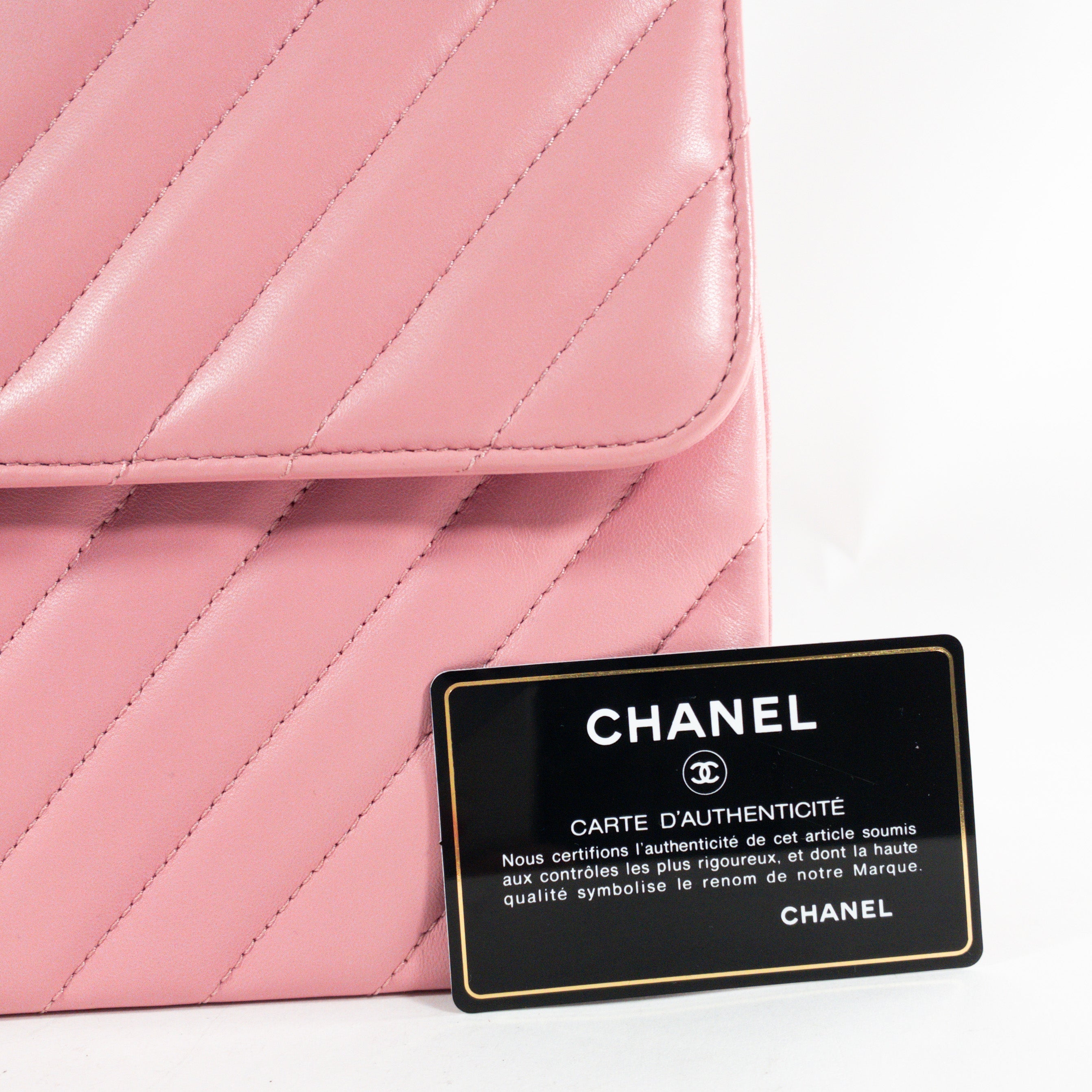 Chanel Pink Chevron Large Trendy GHW