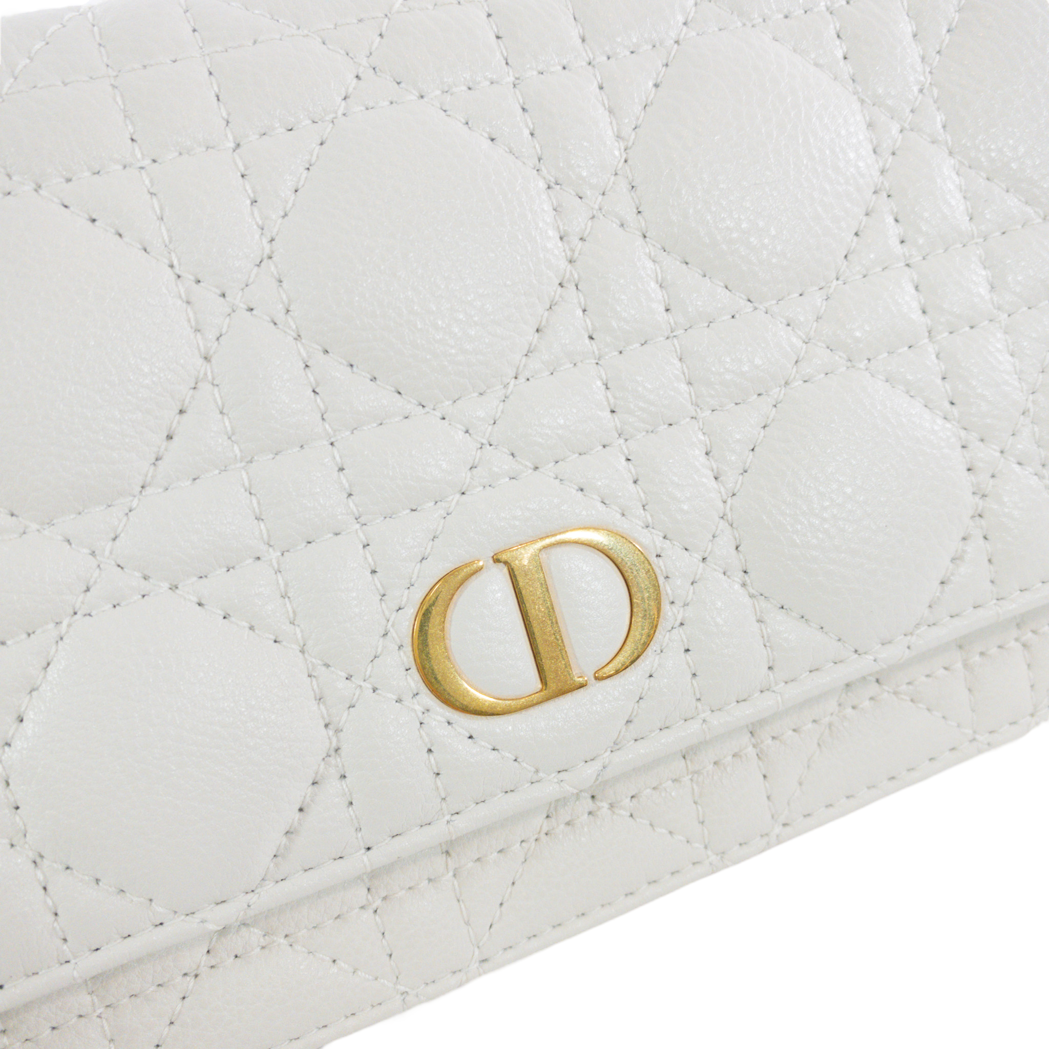 Dior White Supple Caro Belt Bag