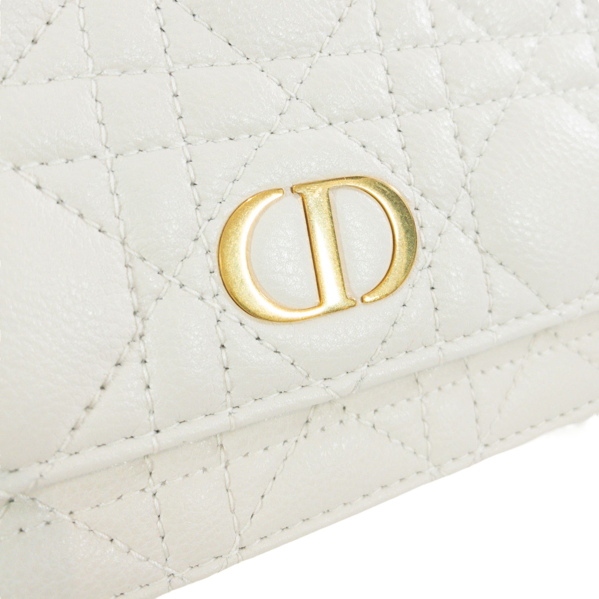 Dior White Supple Caro Belt Bag