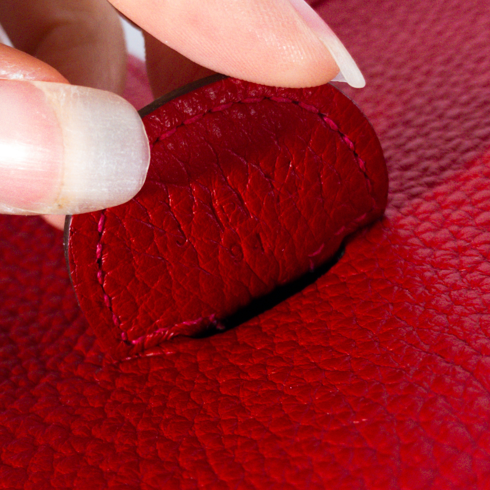 Hermes Rouge Casaque Clemency Leather Evelyne Bag