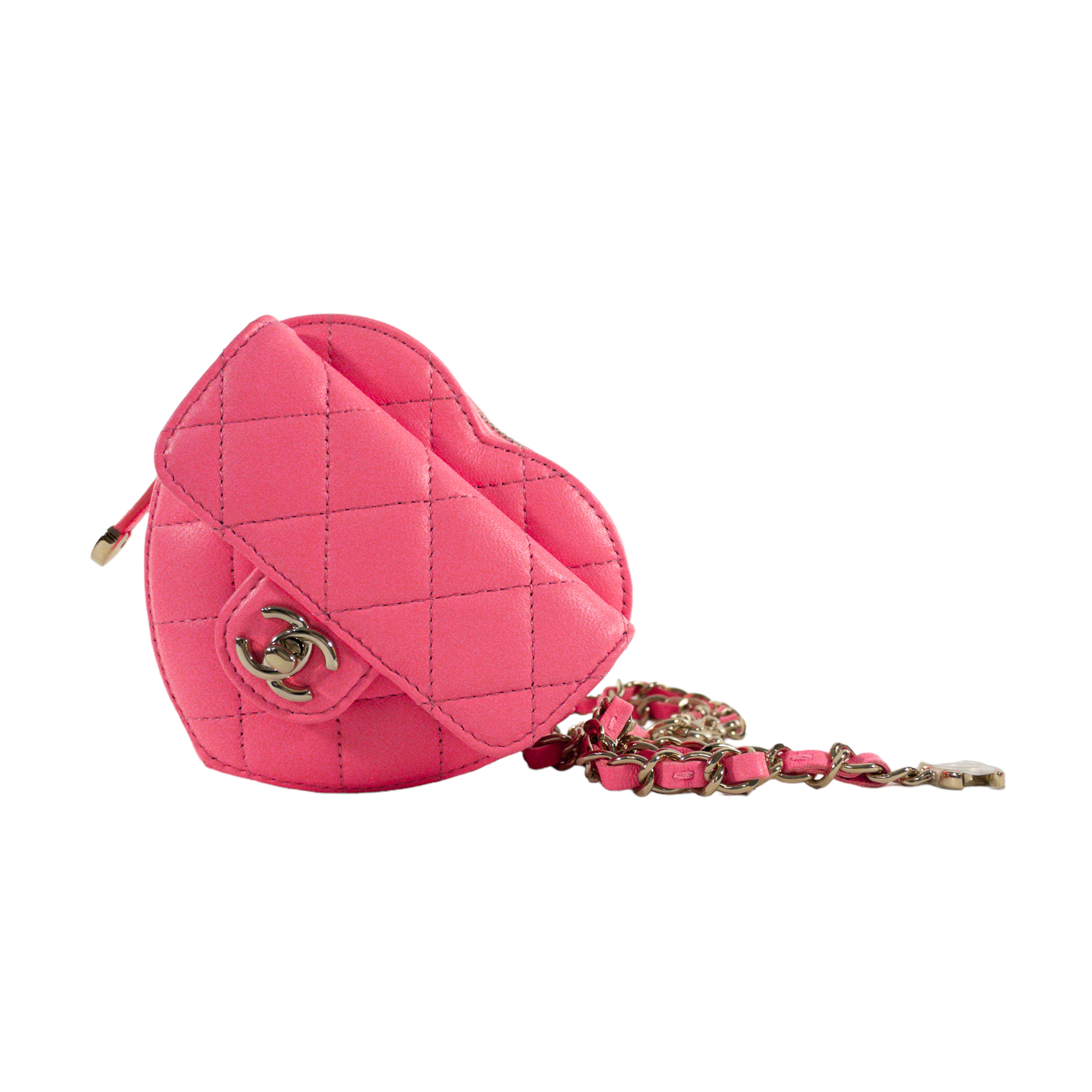 Chanel Ultra Mini Pink Tweed Belt-Bag with Champagne Gold Hardware