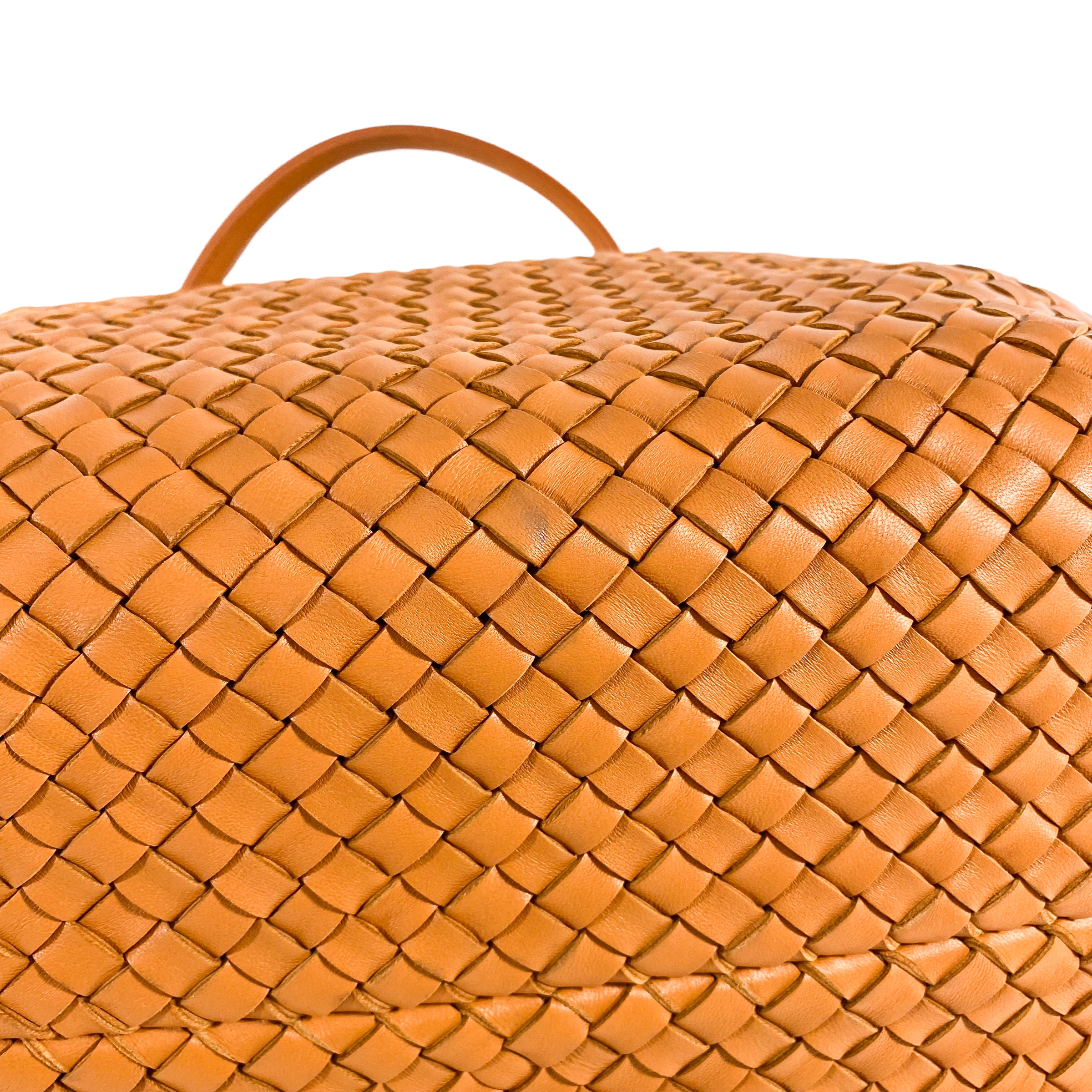 Bottega Veneta Orange Intrecciato Cabat Shopper Tote – Consign of